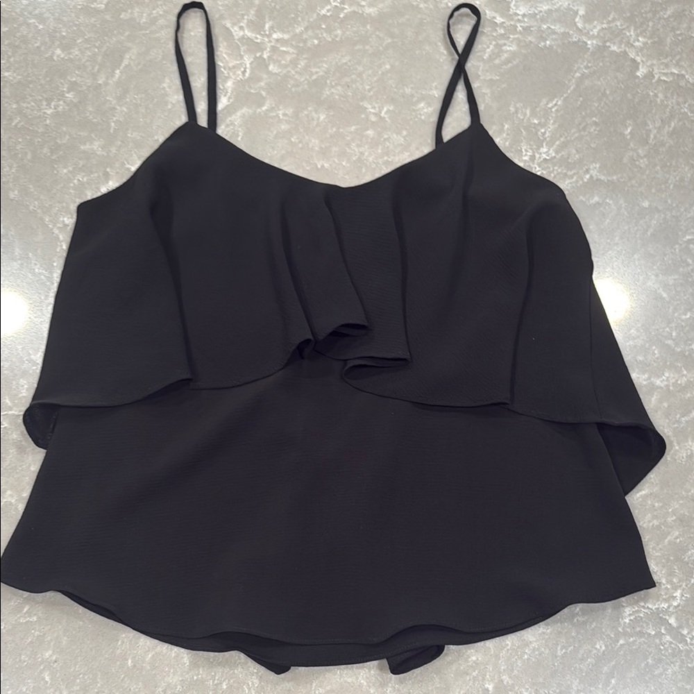 Sugarlips Black Women's open Back Cropped Top LIKE NEW